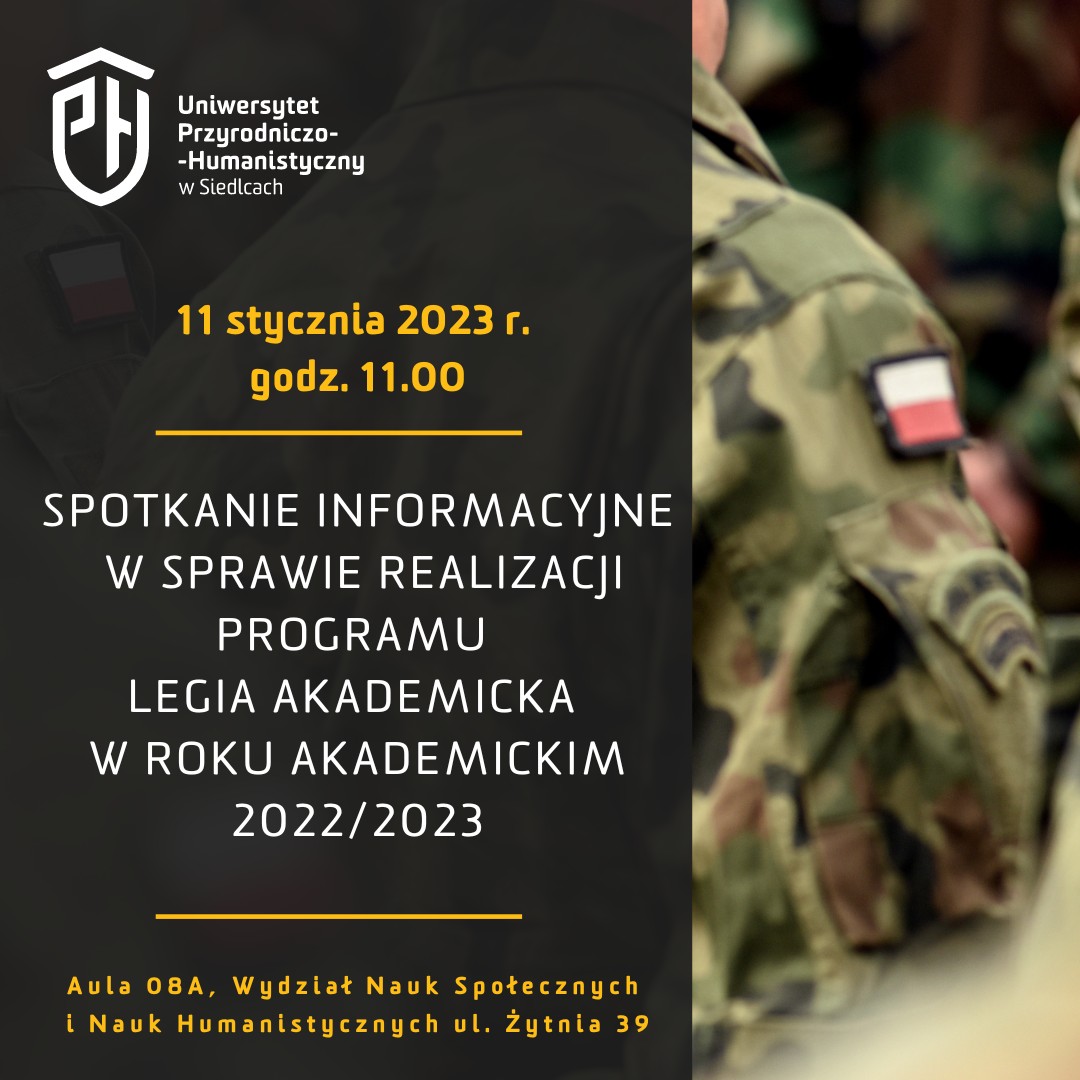 Legia Akademicka informacja o spotkaniu informacyjnym