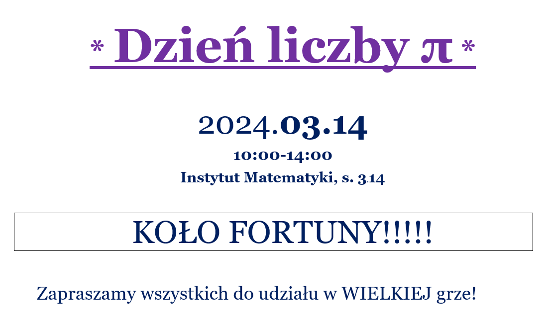 zaproszenie dzien pi spoleczności akademickiej - plakat