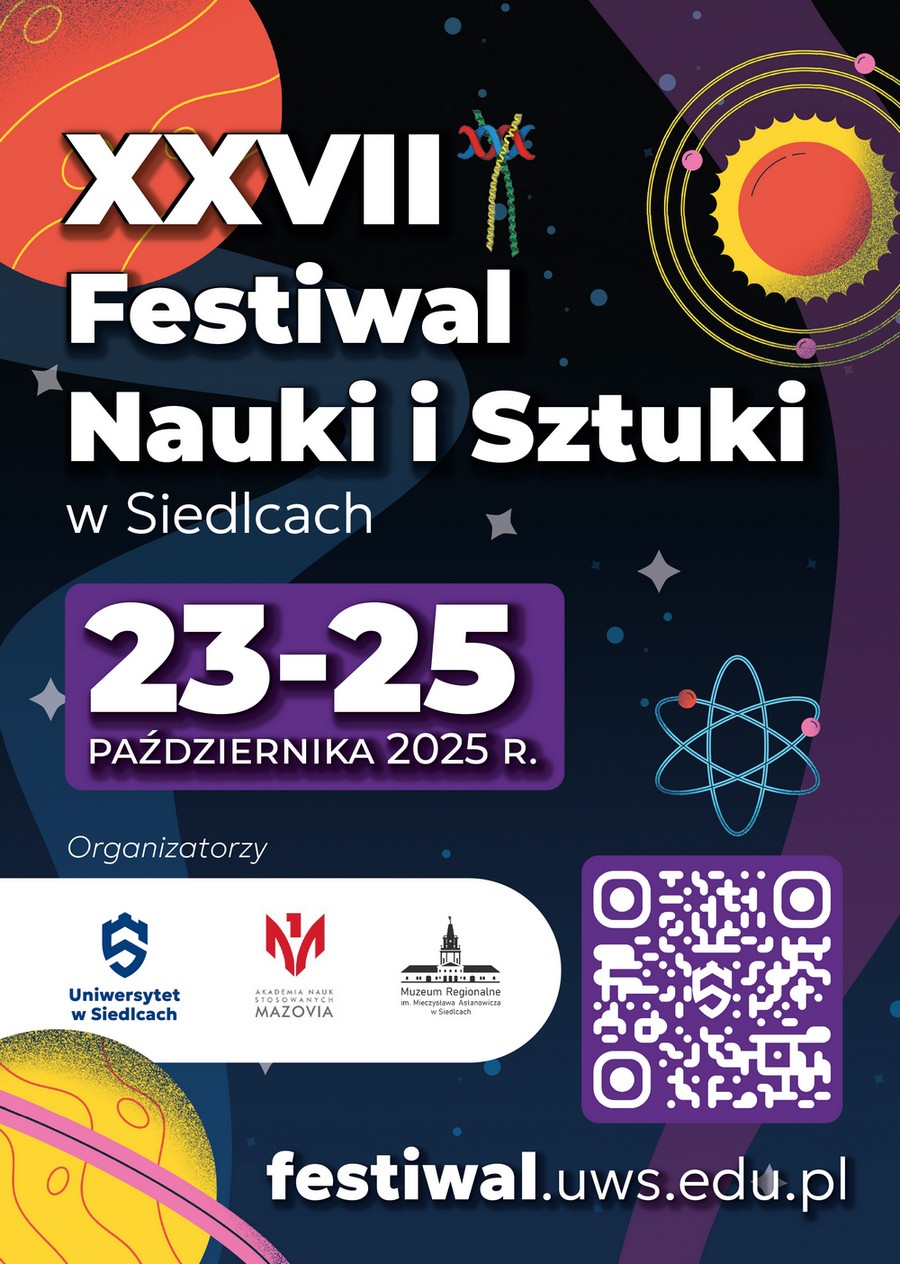 Festiwal Nauki i Sztuki 23-25.10.2025 plakat